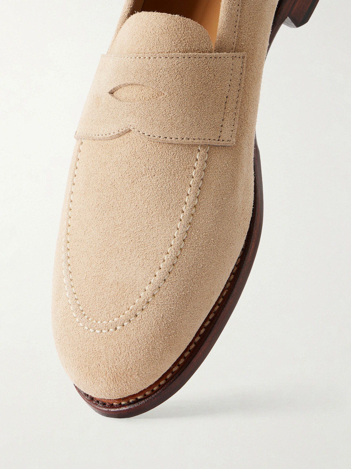 MORJAS - Suede Penny Loafers - Neutrals