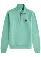 Belstaff Half-zip Logo Cotton Sweatshirt Blue