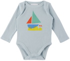 Bobo Choses Baby Blue Sail Boat Bodysuit