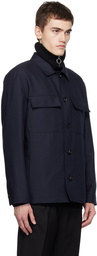 Lardini Navy Flap Pocket Shirt