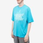 Acne Studios Men's Extorr Devil Logo T-Shirt in Fluo Blue