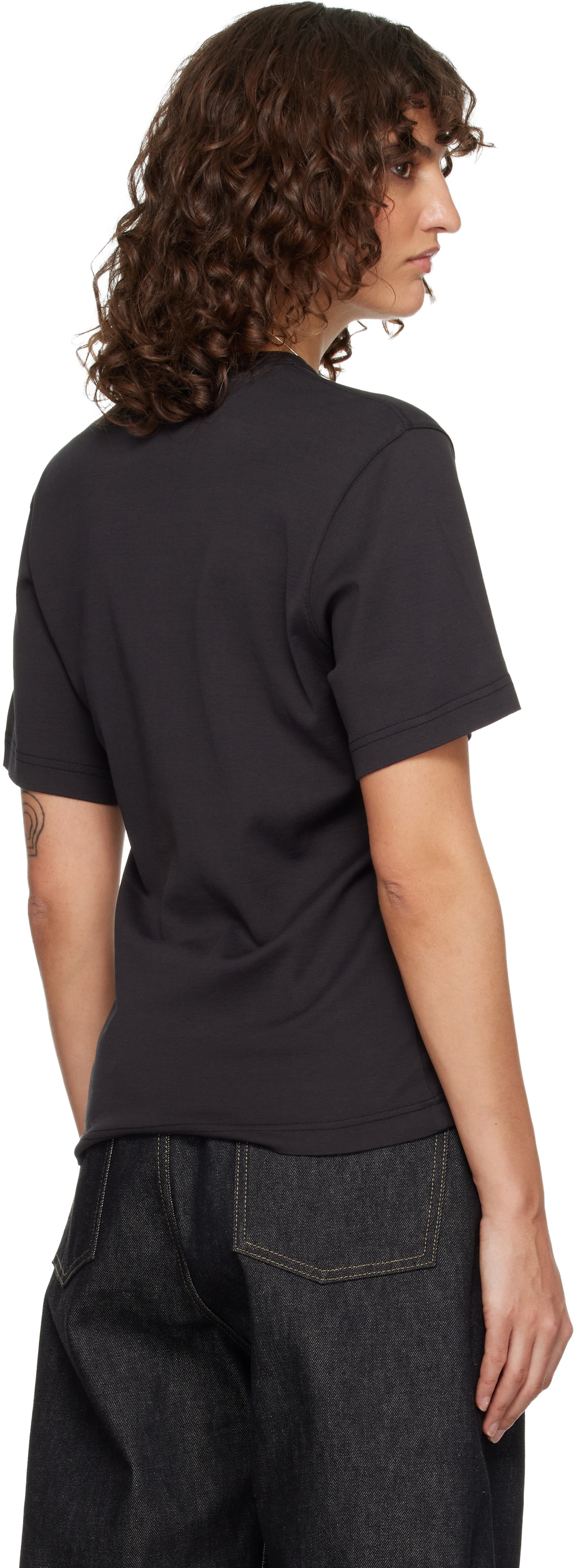 LEMAIRE Black Rib T-shirt