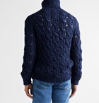 Isabel Marant - Cable-Knit Wool-Blend Rollneck Sweater - Blue