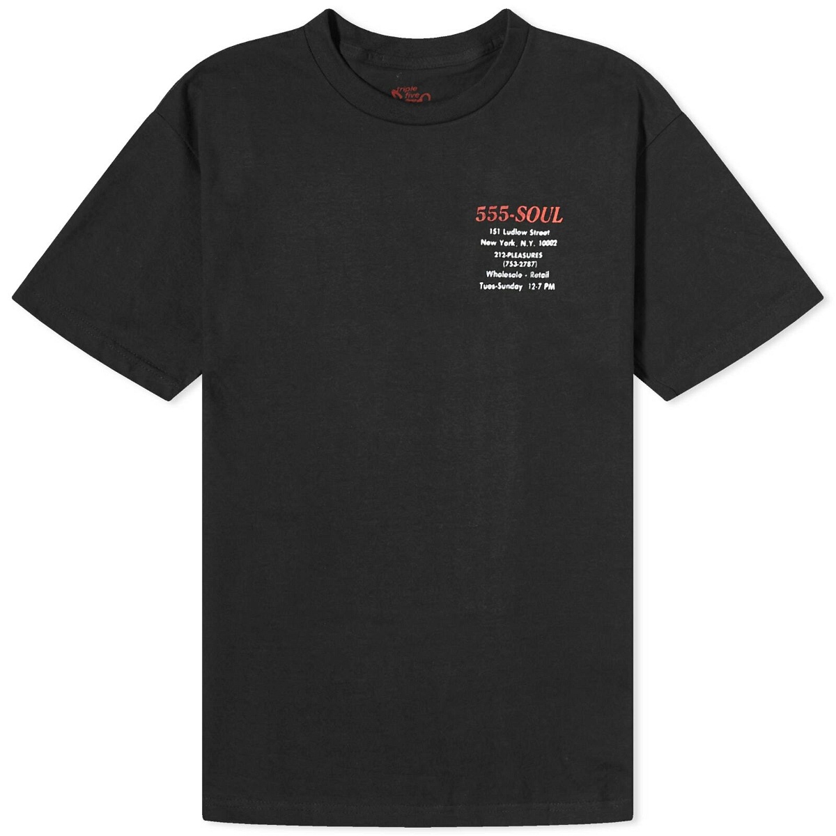 Photo: Pleasures Men's x 555 Biz Card T-Shirt in Black