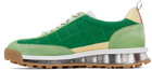 Thom Browne Green Quilted Tech Runner Sneakers