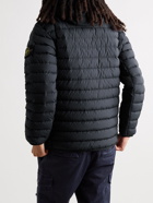 Stone Island - Logo-Appliquéd Quilted Cotton-Blend Shell Hooded Down Jacket - Blue