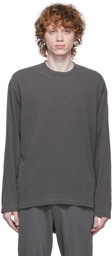 John Elliott Grey Long Sleeve Interval T-Shirt