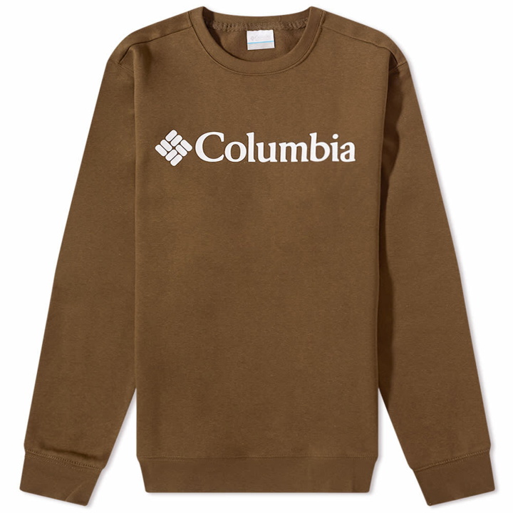 Photo: Columbia Men's Trek CSC Basic Logo Crew Sweat in Olive Green