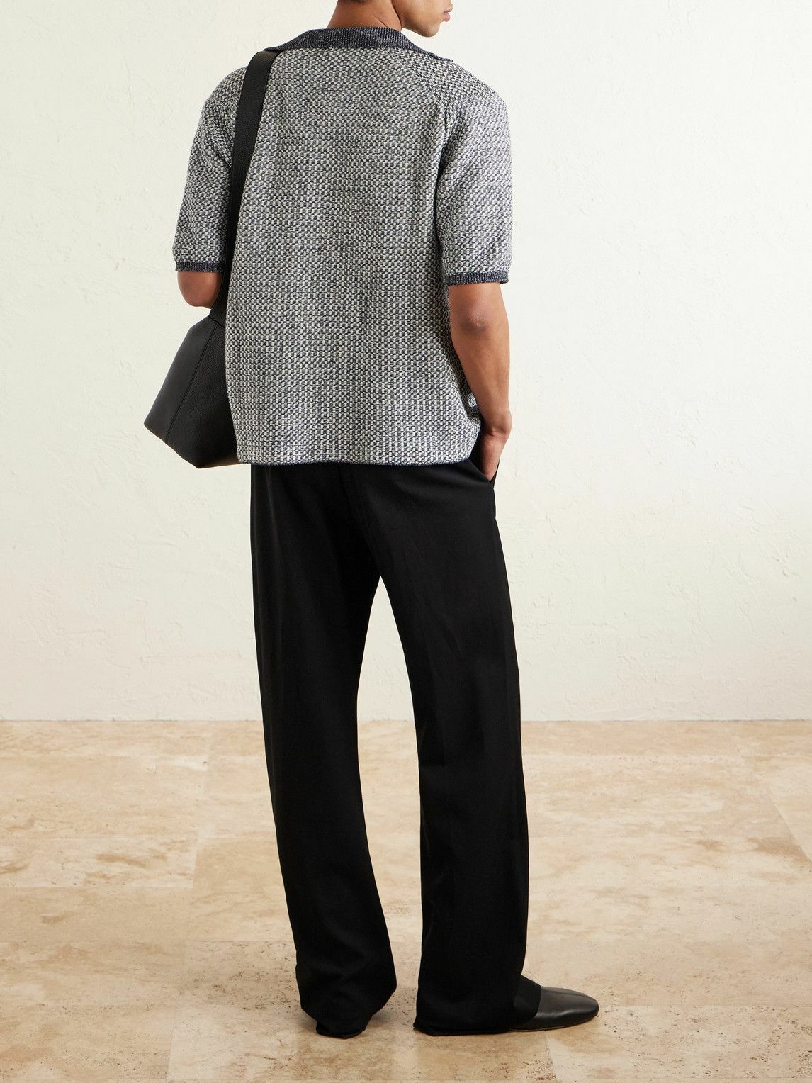 Inis Meáin - Tonnta Camp-Collar Linen, Cotton and Cashmere-Blend Shirt - Blue