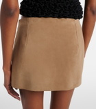 Khaite Jett suede miniskirt