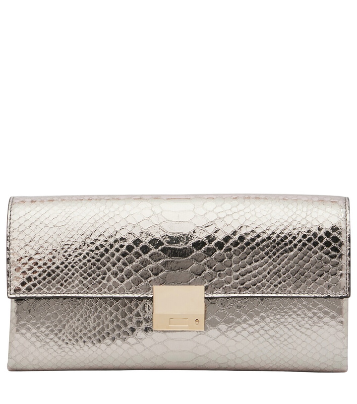 Photo: Tom Ford Jean snake-effect metallic leather clutch