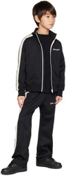 Palm Angels Kids Black Printed Track Jacket