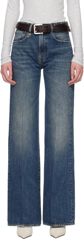 Photo: R13 Blue Flared High-Rise Jeans
