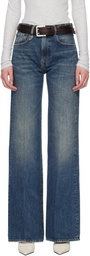 R13 Blue Flared High-Rise Jeans
