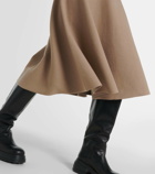 Moncler Wool-blend midi skirt