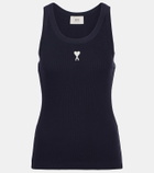 Ami Paris Ami De Cœur cotton tank top