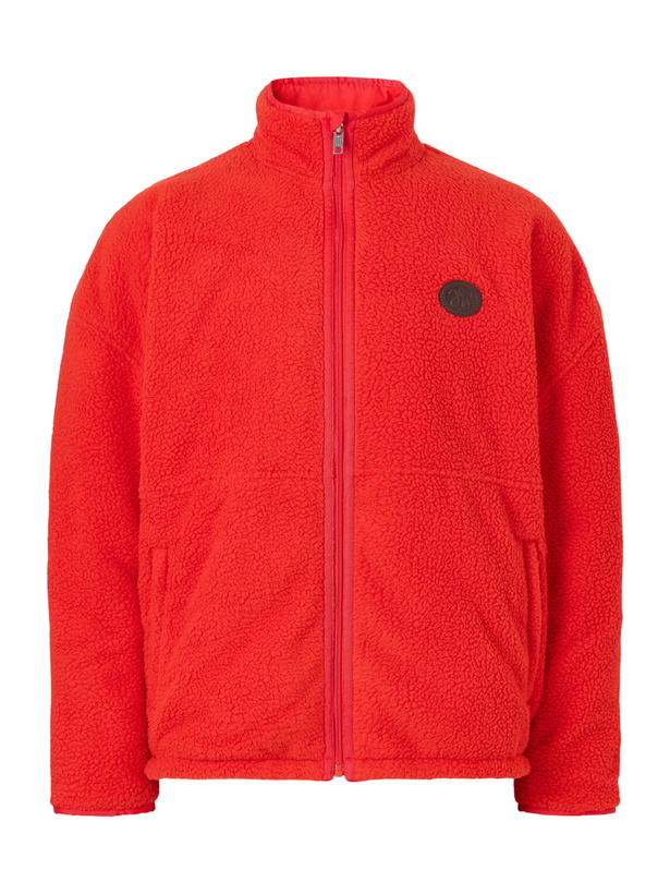Photo: Willy Chavarria - Logo-Appliquéd Fleece Jacket - Red