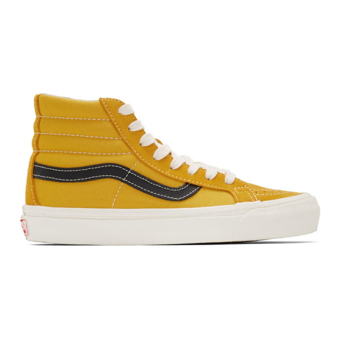 Photo: Vans Yellow and Black OG Sk8-Hi LX Sneakers