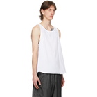 Fumito Ganryu White Watteau Pleats Tank Top