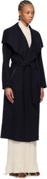 MACKAGE Navy Mai-CN Double-Face Wool Wrap Coat