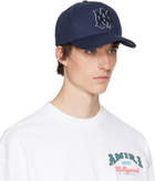 AMIRI Navy Crystal MA Outline Canvas Hat