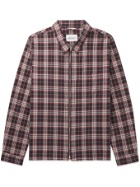 Albam - Blake Checked Brushed Cotton-Flannel Jacket - Red