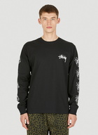 Fire Dice Long Sleeve T-Shirt in Black