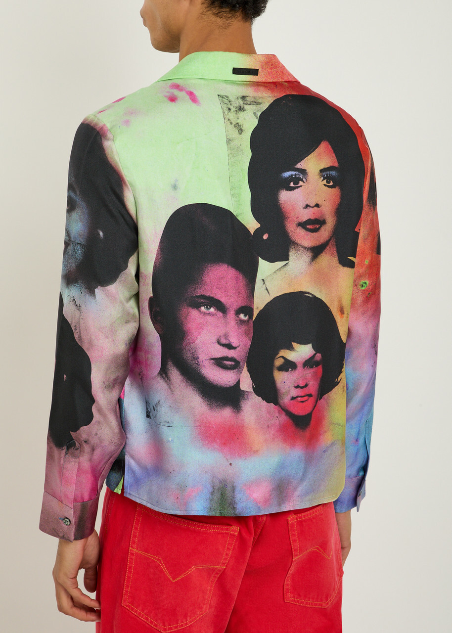 Versace Printed Silk Shirt Multicoloured 1