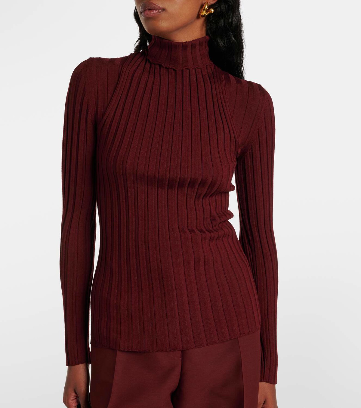 Ferragamo Ribbed-knit wool turtleneck sweater Salvatore