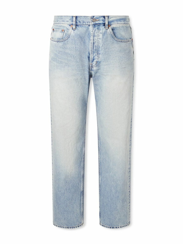Photo: SAINT LAURENT - Straight-Leg Distressed Jeans - Blue