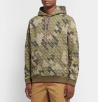 Burberry - Logo-Print Cotton-Jersey Hoodie - Army green