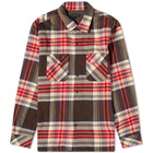 Engineered Garments Men's Classic Shirt in Brown Heavy Plaid