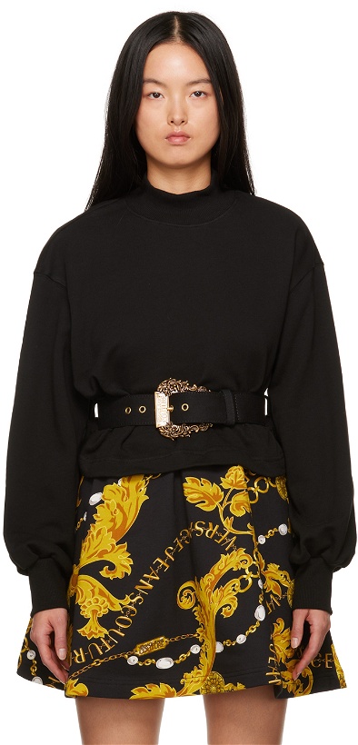 Photo: Versace Jeans Couture Black Belted Sweatshirt