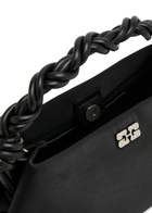 Ganni Bou Mini Embellished Satin top Handle bag - Black - One Size