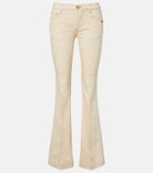 Roberto Cavalli Snake-print flared jeans