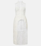 Acne Studios Floral cotton-blend lace corset dress