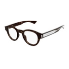 Saint Laurent Eyewear Saint Laurent Sl 792 Linea Corner Angle 002 Havana Crystal Glasses