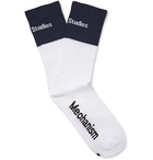 Pas Normal Studios - Logo-Jacquard Cycling Socks - White