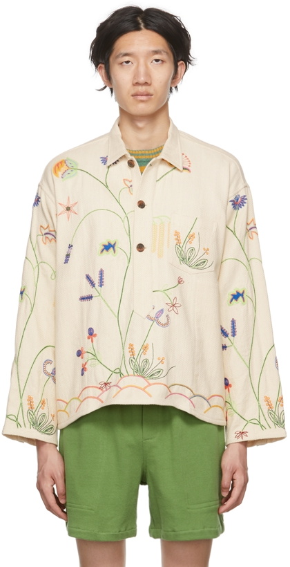 Photo: Bode Beige Wildflower Shirt