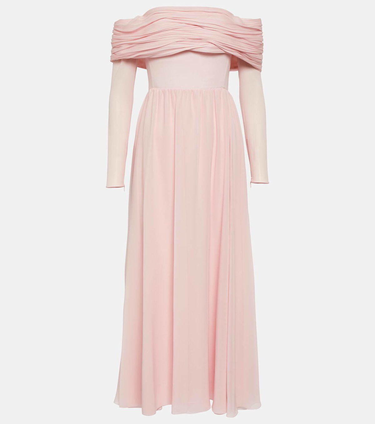 Giambattista Valli Off-shoulder silk georgette gown