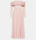 Giambattista Valli Off-shoulder silk georgette gown