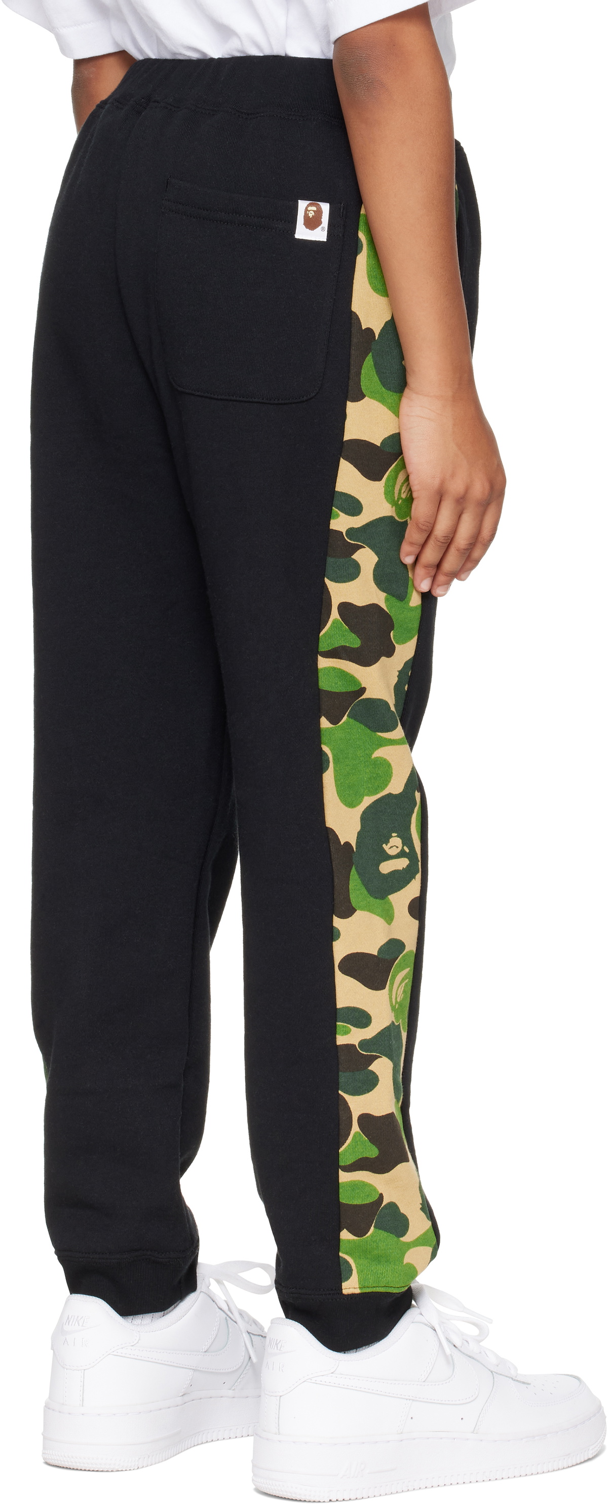 BAPE Kids Black ABC Camo One Point Sweatpants