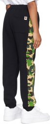 BAPE Kids Black ABC Camo One Point Sweatpants