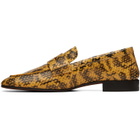 Dries Van Noten Yellow Leather Penny Loafers
