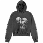 Han Kjobenhavn Men's Aliens Kissing Cropped Hoodie in Dark Grey