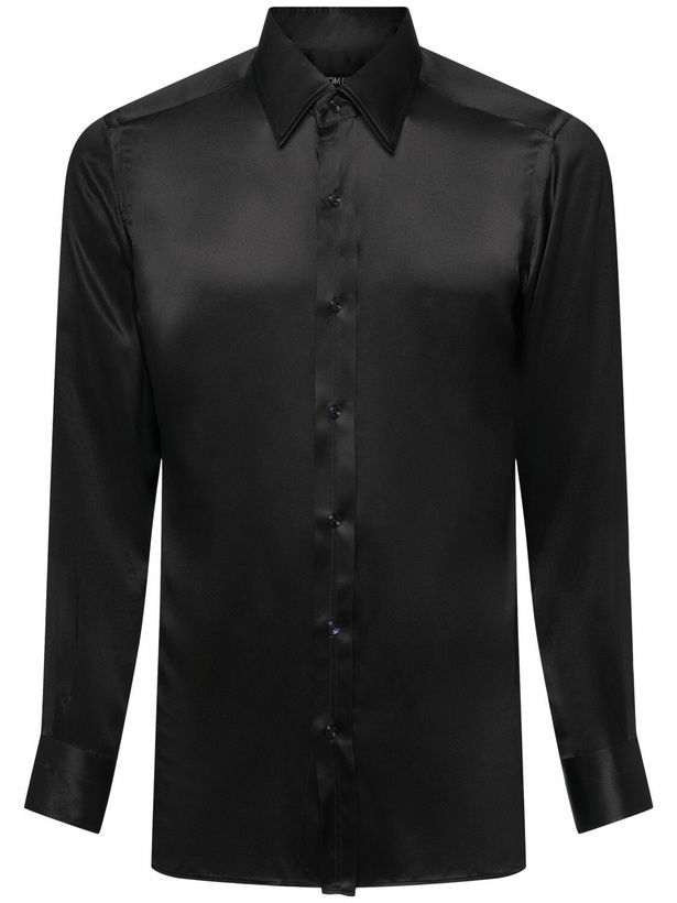 Photo: TOM FORD Silk Charmeuse Slim Fit Shirt