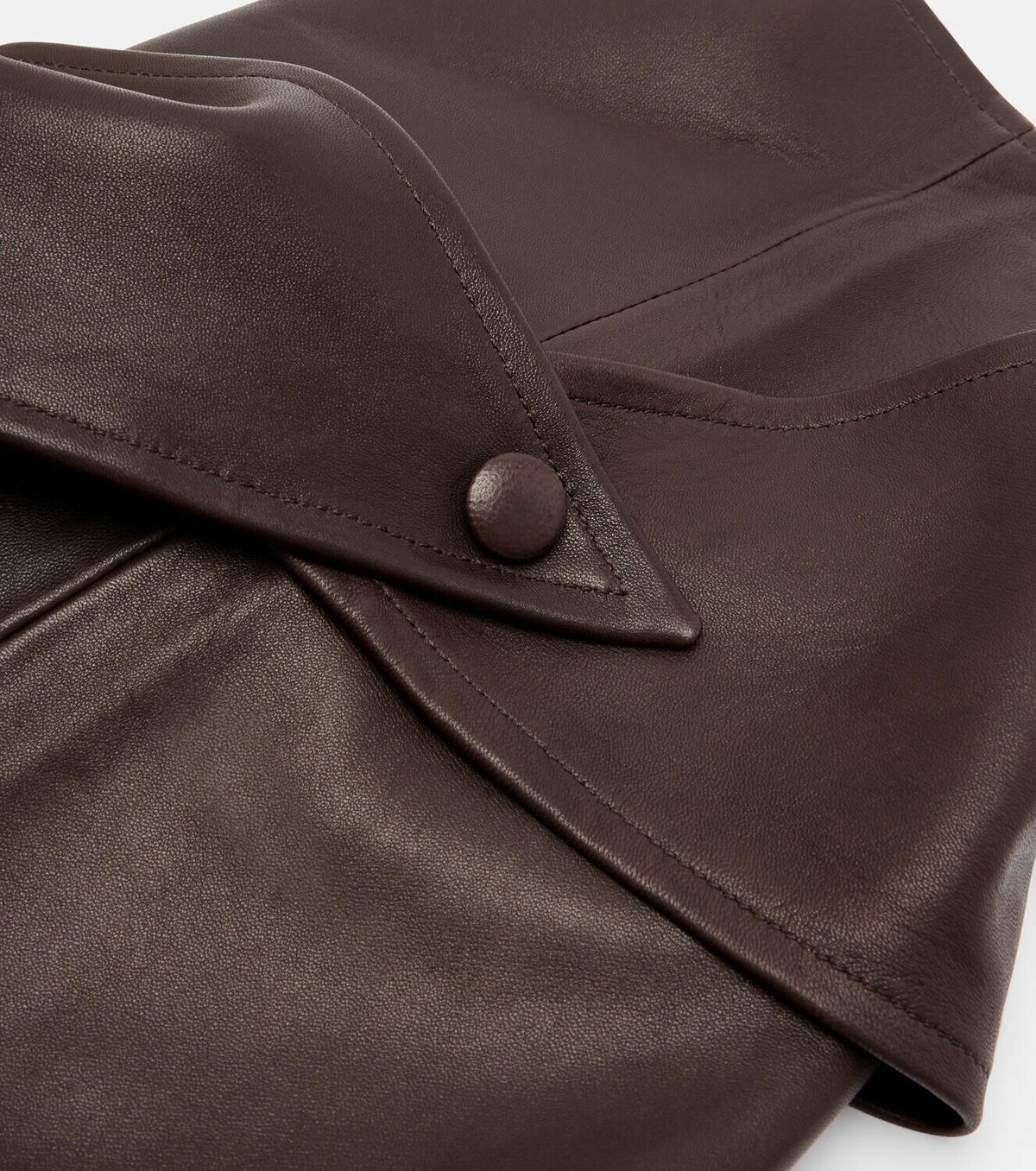 Nour Hammour Draped leather hood