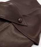 Nour Hammour Draped leather hood