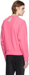 Wooyoungmi Pink Leather Patch Sweater