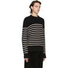 AMI Alexandre Mattiussi Black and White Breton Stripe Sweater